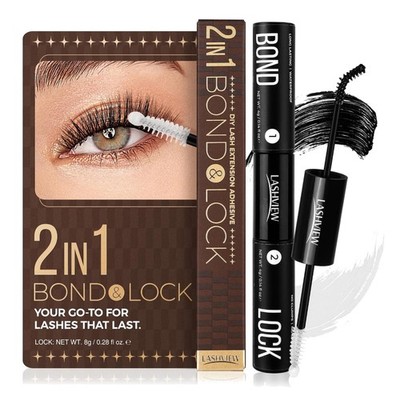 Lash Bond and Seal Cluster Lash Glue for Sensitive Eyes, Super Strong Hold 7D...
