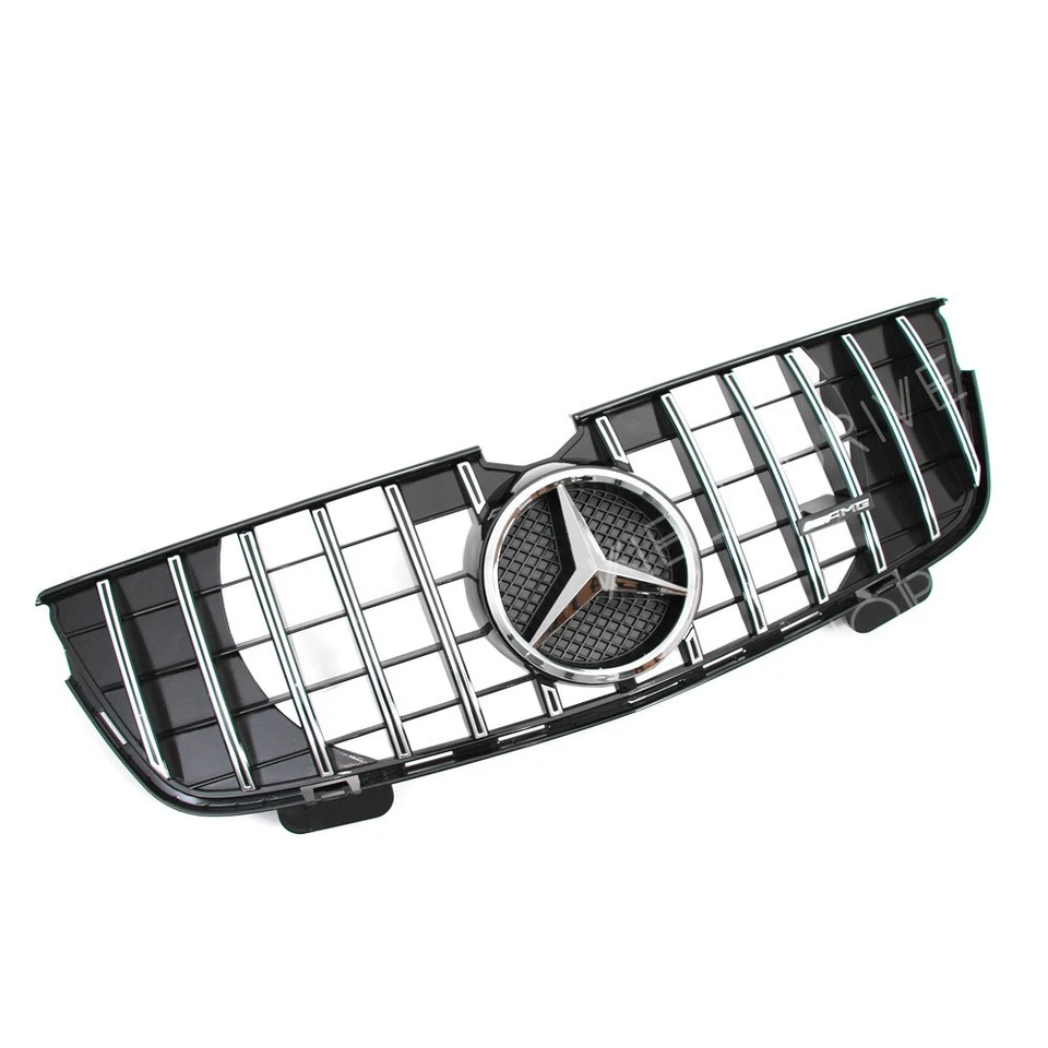 For Mercedes Benz GL-Class X164 07-12 GL320 GL350 GL450 Chrome Silver GT Grille Foto 3 de 4
