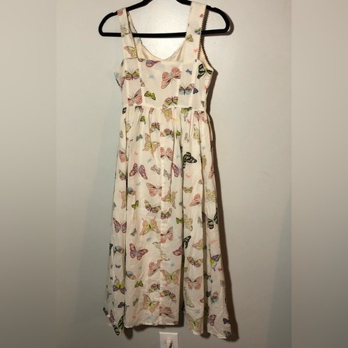 Vintage Chadwick’s butterfly print full button up cotton tank dress womens 4P - Picture 2 of 14