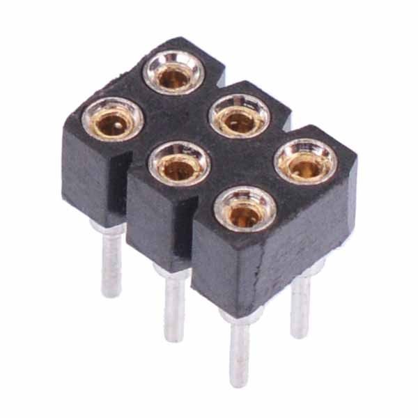 5 x 6 Pin Double Row Turned Pin Socket Connector 2.54mm