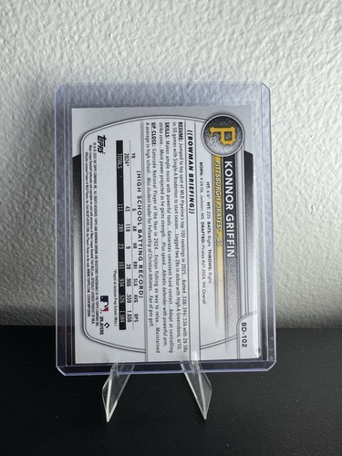 Konnor Griffin 2025 Bowman Draft Blue /150 BD-102 Pirates - Picture 2 of 2