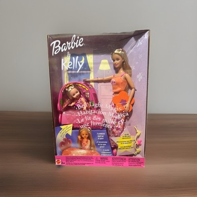 #203 Barbie and Kelly Bed Light Magic Doll Playset 2003 Mattel B2248 NRFB