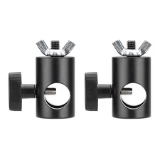 2x CAMVATE 16mm Light Stand Head Adapter w/ 1/4"-20 Hand-tight Wing Nut Fastener
