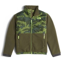 EUC The North Face Denali Fleece Jacket Boys M Medium 10/12 Yrs Camo Green