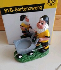 BVB Borussia Dortmund Gartenzwerg klein / mini mit Markierungswagen für Teelicht