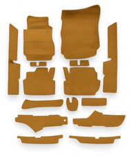Teppichsatz Teppich f&uuml;r Mercedes W123 Coupe Gummi Absatzschoner Dattel.