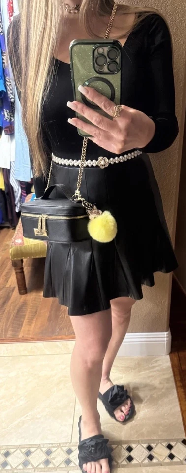 NWOT Versace Limited Edition Black Vanity Case, Shoulder Bag Crossbody+Bag Charm - Image 4 of 4