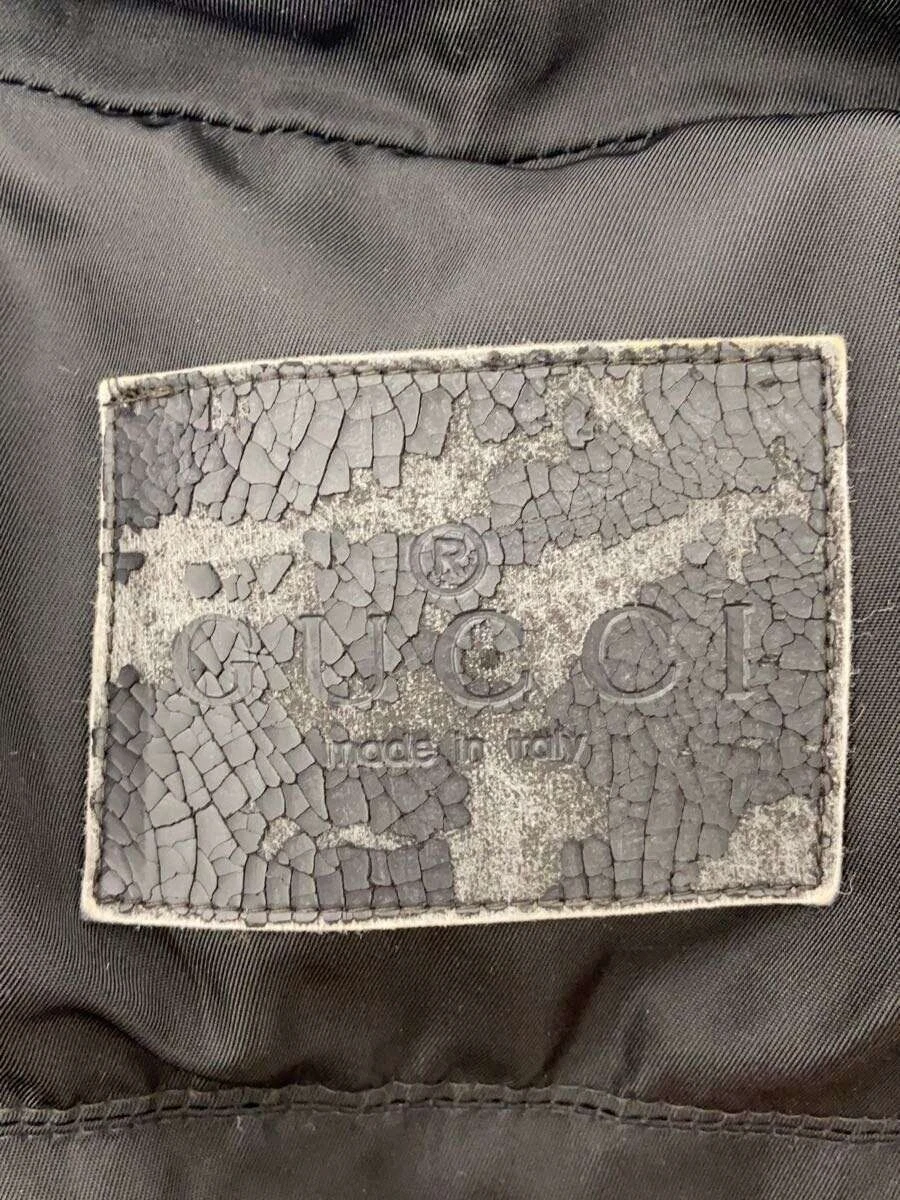GUCCI Piumino 38 Nylon Nero Patch Schiena Deteriorato