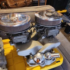 Edelbrock Dual Quad Manifold And Carbs For Sbc Edelbrock Dual Quad Manifold And Carbs For Sbc