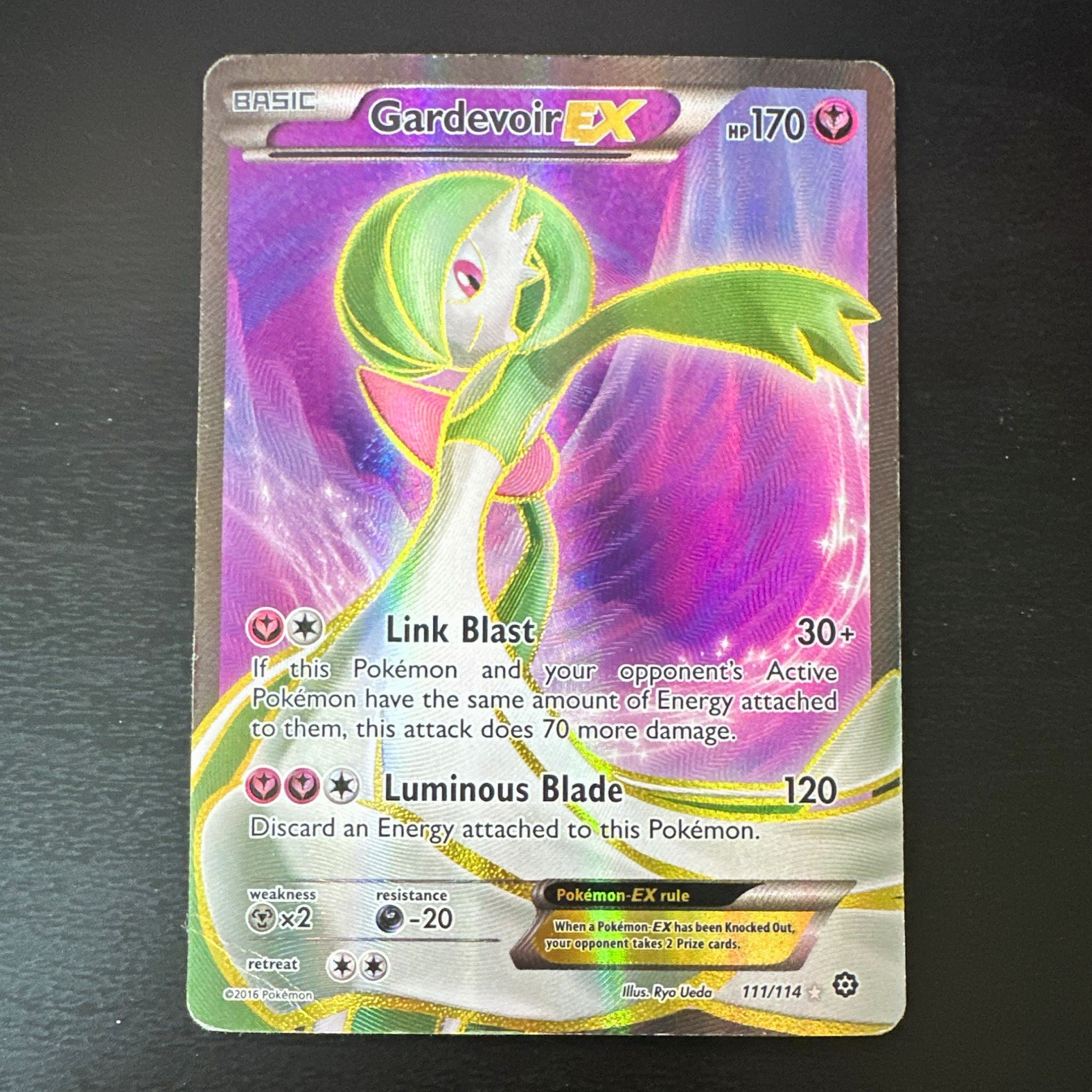 Gardevoir EX 111/114 Holo EX HP 170 English 2016 Pokemon TCG