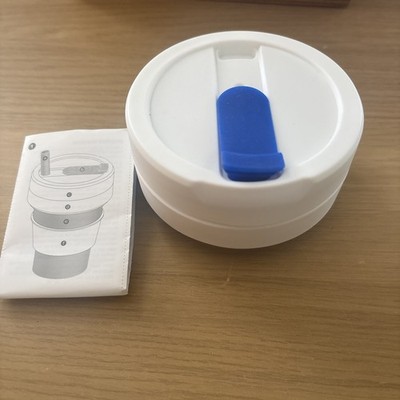 STOJO 12 Unzen Faltbare Tasse Faltbar Blau/Weiß