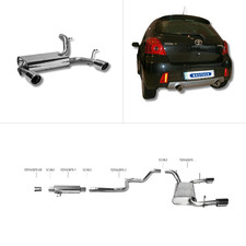 Bastuck Komplettanlage - 06+ Toyota Yaris XP9 inkl. TS