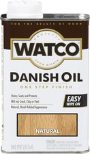 Watco Danish Oil Wood Finish, Low VOC, Natural, Pint Size for Beautiful Wood