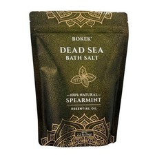 Natural Dead Sea Bath Salt With Spearmint Essential Oil 2.2 Lb By Bokek