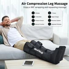 Air Pressure Leg Massager Cordless Foot Massage Boot Kneading Squeeze Relaxation