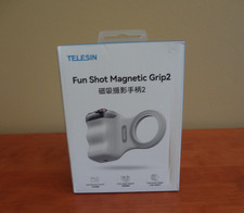NIB Telesin Fun Shot Magnetic Grip2 White Color Model TPMP001-01