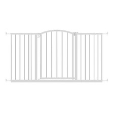 Ozzy  Kazoo 30 Inch Tall Wide Walk Through Dog Gate For Doorways and Stairways