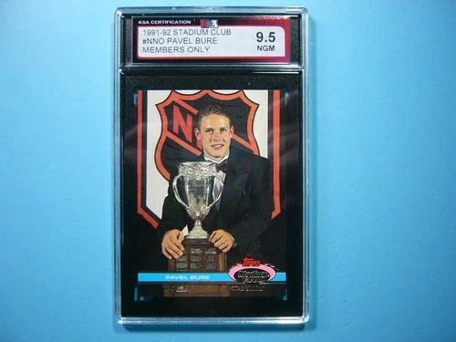 1991/92 TOPPS STADIUM CLUB MEMBERS ONLY NHL CARD #NNO PAVEL BURE CALDER KSA 9.5