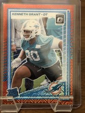 Panini 2025 Donruss Optic Prizm Red Mojo Rated Rookie Kenneth Grant #216 