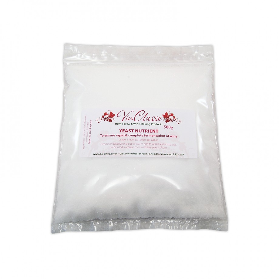 Vinclasse Wine Making Yeast Nutrient - 500g Bag - For Homebrew Beer Cider Lager