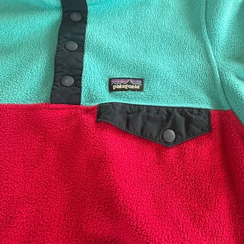 Patagonia Worn Wear Girls Lightweight Synchilla Snap T Pullover Sweatshirt Top - Picture 3 of 7