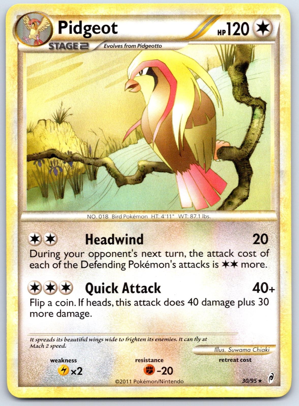 Pidgeot 30/95 Rare Call of Legends Pokemon Lightly Played
