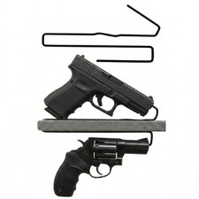 Pack of 2 Safe Shelf Handgun Pistol Hangers for Gun Safe Display or Safe