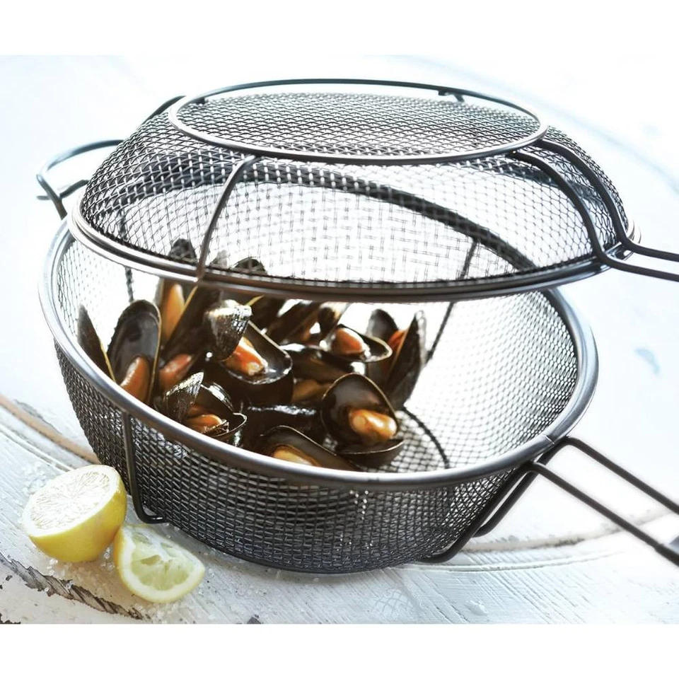 Outset Grill Chef's Outdoor 3-In-One Basket and Skillet with Helper Handles - Image 4 of 4