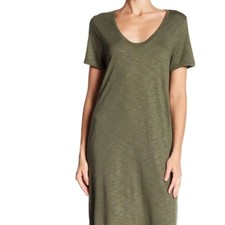 Madewell Olive Green T-Shirt Dress – Size Small – Short Sleeve Midi