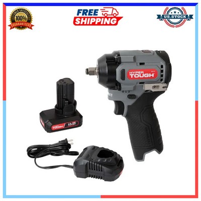 Hyper Tough 12V Max Cordless Brushless Impact Wrench 4.0Ah Battery and Charger