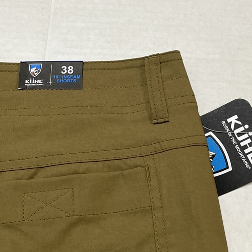 Kuhl Renegade Cargo Shorts Mens 38 Buckskin Khaki 10" Inseam Outdoor Hiking - Picture 4 of 14