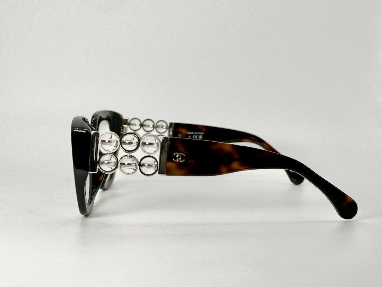 New Authentic CHANEL Blue Light Filter Eyeglasses 3488SA 714/SB Havana/Silver thumbnail 4