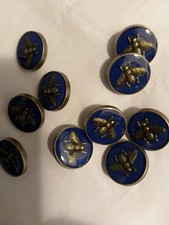 SET OF 10 GUCCI BUTTONS GG LOGO BRONZE Vintage ROUND 18MM