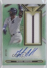 2021 Triple Threads Single Jumbo Relics Emerald 4/50 Miguel Andujar Auto 0hw6