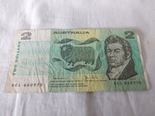 1983 $2 Johnston Stone Australian Banknote  KCL Prefix