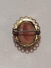 Vintage Cameo Collar Brooch Pin Gold Tone Beautiful Mini Cameo .75 — photo 5