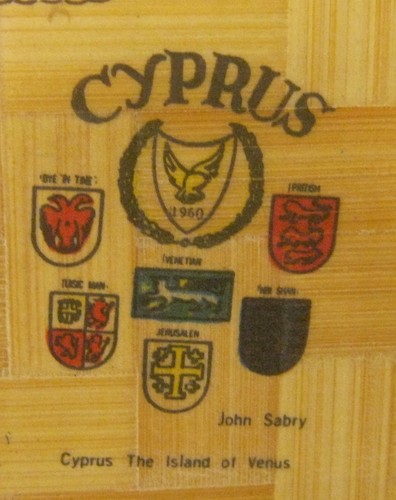 1960 Wooden Tray Historical Map of CYPRUS "The Island of Venus" MINT Condition!! - Bild 5 von 7