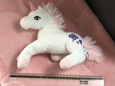 HEUNEC PLÜSCH EINHORN GIPSY mit BLUMEN LIEGEND PLÜSCHTIER aus SAMMLUNG #251