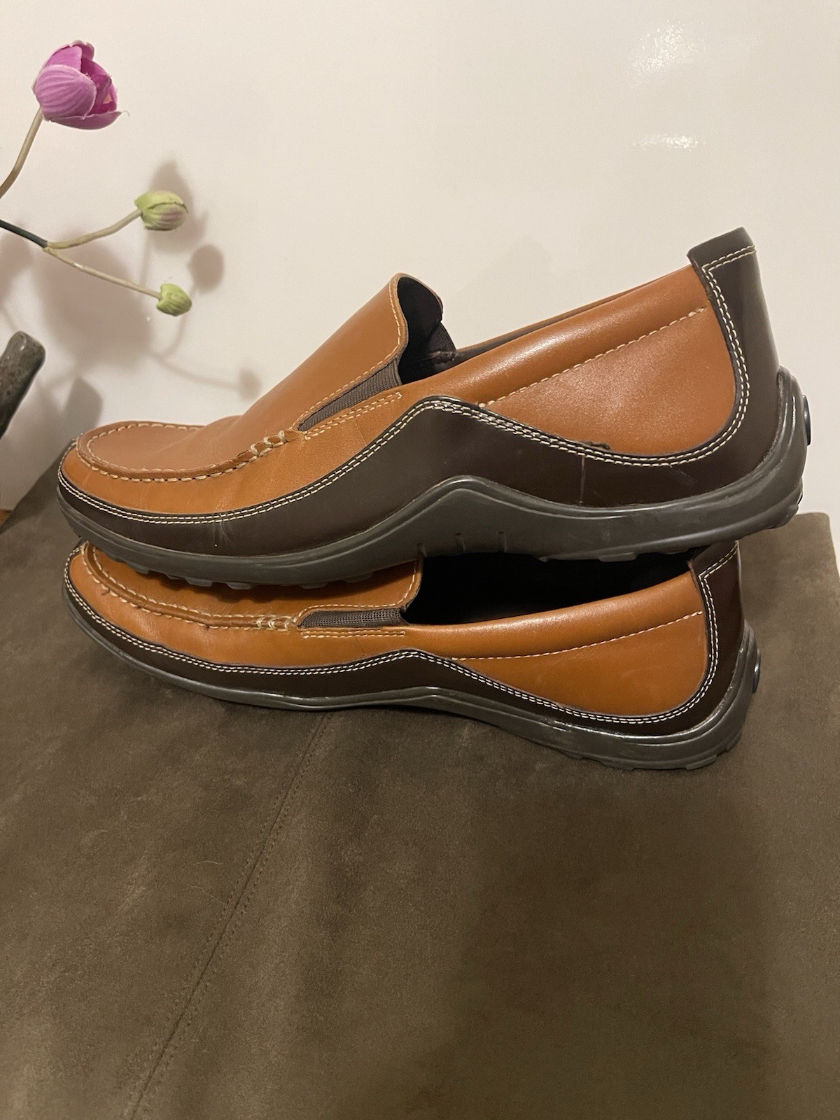 SAOLA Scarpe uomo Cole Haan in pelle marrone taglia 11
