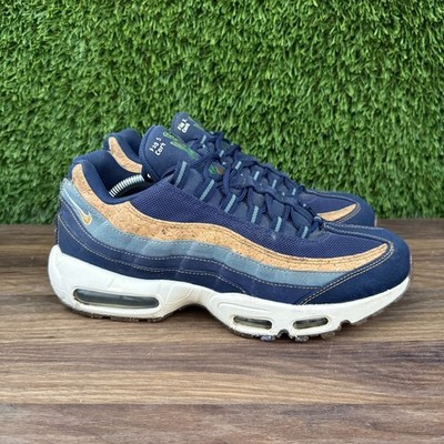 Nike Air Max 95 SE Shoes Mens Sz 10.5 Cork Navy Blue Training Sneaker DC3991-400