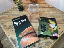 Complete Arachnid/Jumping Spider Set-up. Habistat Enclosure, May Stat, Heat Mat