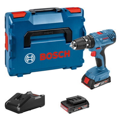 Bosch Akku-Schlagbohrschrauber GSB 18V-21 2 x 2,0 Ah Akku + Lader in L-BOXX