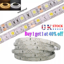 12V LED Strip Lights 5050 SMD Warm/Cool White 60led/m Flexible Tape Waterproof