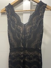 Black Lace Midi Dress XS