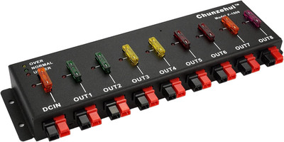 F-1008 Horizontal 9 Port 40A Connector Power Splitter Distributor Source Strip, 