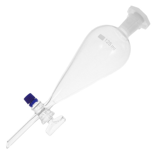 Borosilicate Glass Separatory Funnel lab funnels Separatory Flask 125ML