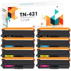 8PK Toner Compatible With Brother TN-431 TN431BK HL-L8260CDW L8360CDW L8360CDWT