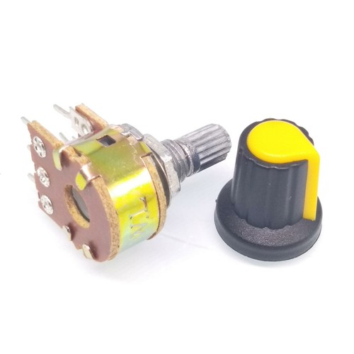 10pcs 5K B5K OHM Linear Taper Rotary Dual Potentiometer POT Yellow Knob- - Bild 4 von 7