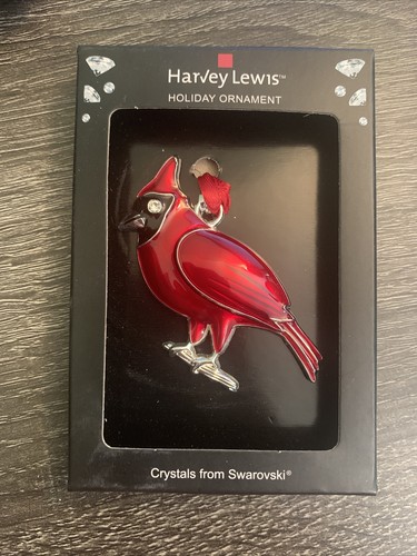 Mini adorno navideño cardenal cristales de Harvey Lewis de Swarovski - Imagen 2 de 2