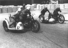 Interzonal car and motorcycle race Kleine Avus on Potsdamer Cha- 1949 Old Photo